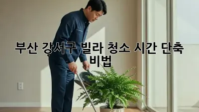 부산 강서구 빌라 청소 시간 단축 비법!