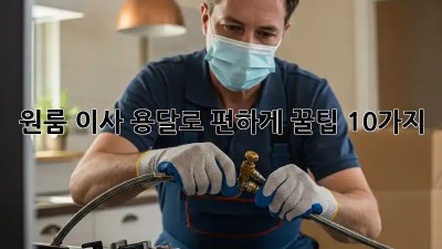 원룸 이사, 용달로 편하게! 꿀팁 10가지